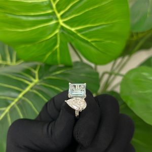7.42ct Natural Aquamarine Ring